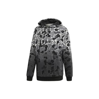 Originals Gradient Camouflage Logo Print Hoodie Long Sleeve Sweatshirt Men Tops Black White DH4807