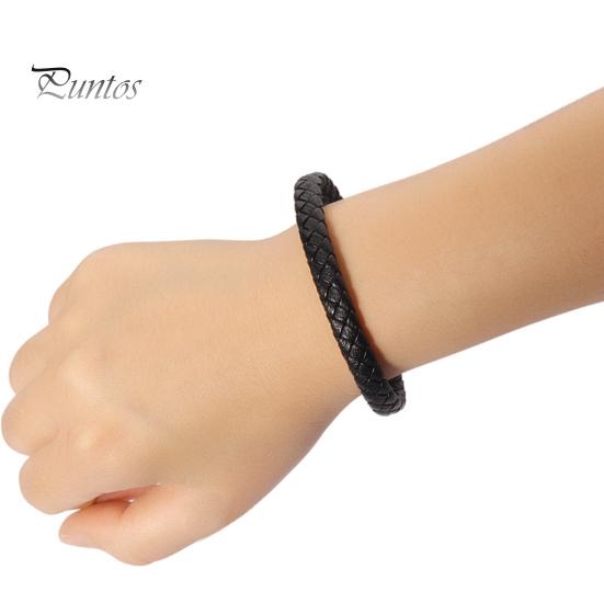Portable Woven Leather Faux Mini Typec Micro Usb Charging Bracelet Data Cable