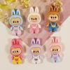 10 stk miniso sanrio kanin labubu resin flatback cabochons for diy smykkelaging tegneserie håndlagde håndverksmaterialer