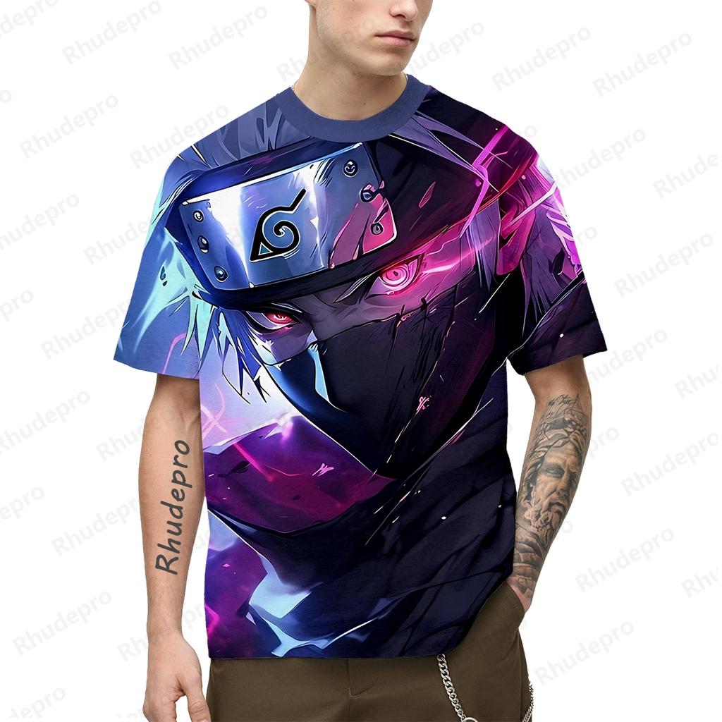 New Hot Kakashi Anime  Men's 3D Printing Cosplay T-shirt Women's And Children's Street T-shirts Unisex Large Top