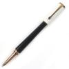 Very Good MONTBLANC Ballpoint Pen Ingrid Berkman La Donna White Black Gold Colored Stone Used