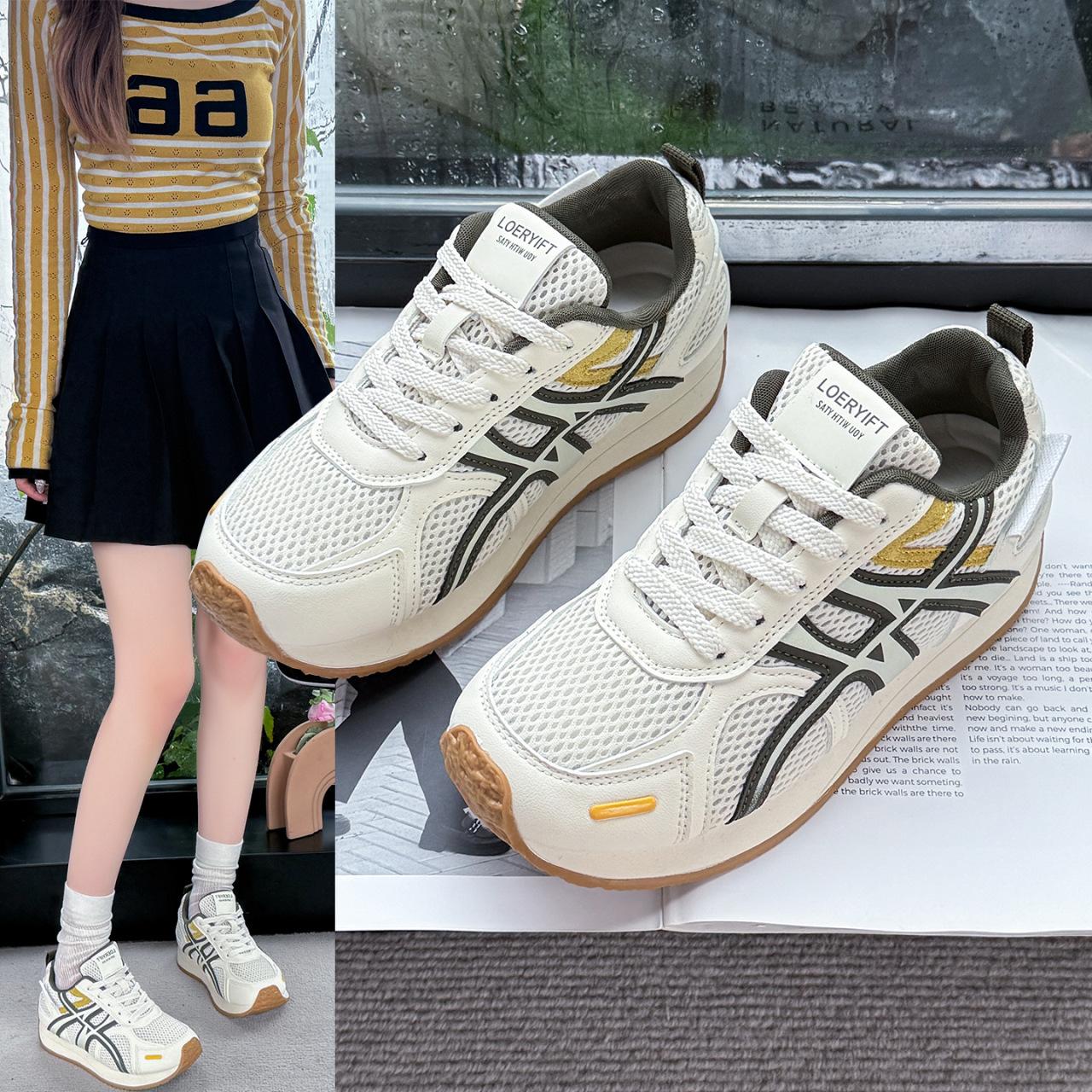 

New mesh dad shoes women s trendy summer new retro versatile casual 40 бежевый