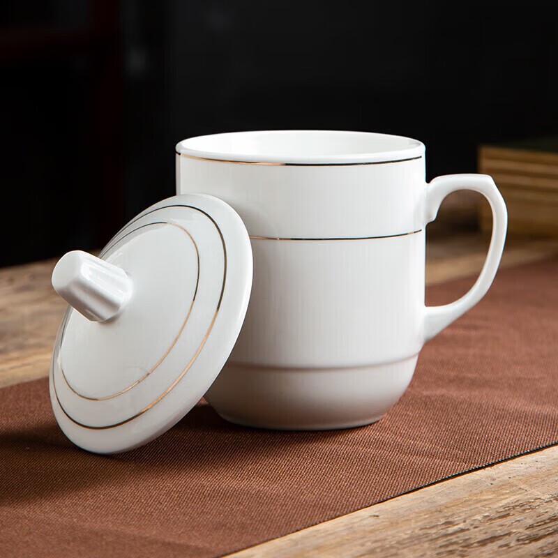 Boyiduo Small Ceramic Office/Conference Cup Set with Lids