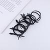 Durable Black Elastic Hair Tie - Seamless, Thick & Thin Options