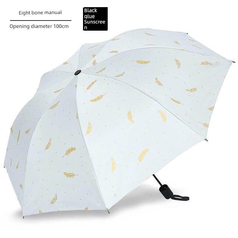 Full-Automatic Rain and Rain Dual-Use Umbrella Female Student School Special Sun Umbrella UV Black Sun-Proof UV Protection