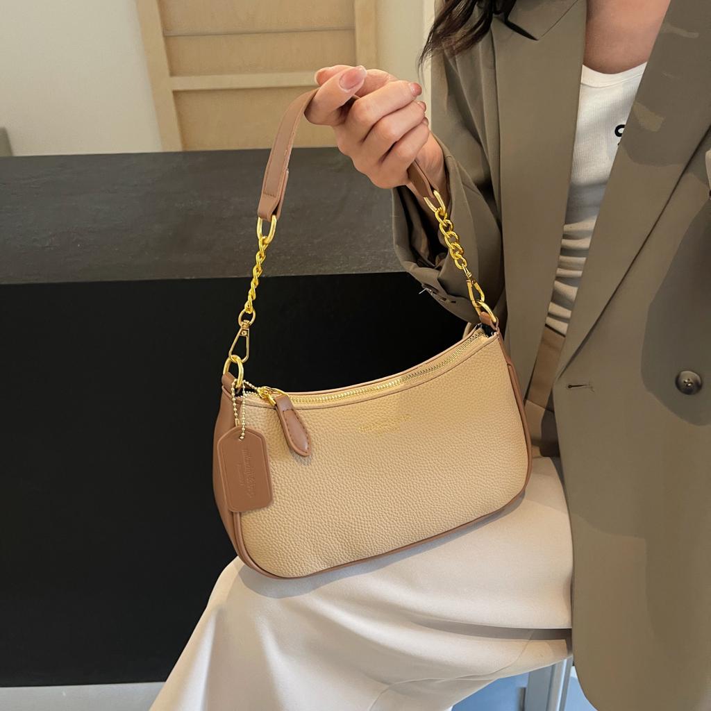 Lychee Pattern Armpit Cross-body Bag  New Style Fashion High Fashion All-in-one Shoulder Bag