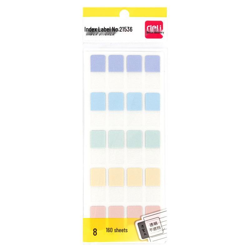 Deli Index Sticky Notes: Creative Student & Office Label Stickers for Marking & Memo Indication.