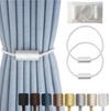 Magnetic Curtain Tiebacks 2 Pack Black Curtain Rope Tieback Curtain Holders for Drapes Modern Tie Backs Decorative Curtain Holdbacks