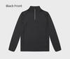 Men's Quick-Dry Breathable Long-Sleeve Fitness Shirt with Zipper Collar
