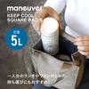 CB Japan Insulated Square Stands Up When 5L with Interior Mesh Small Maneuver Bag, Open, Capacity, Beige, Pocket,