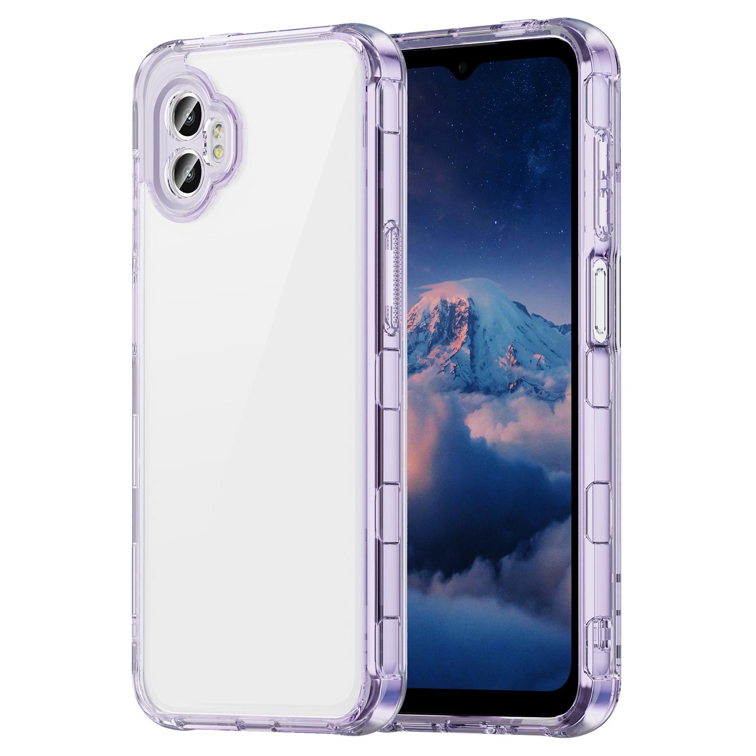 

Для Samsung Galaxy XCover7 Pro Чехол ТПУ+Акрил Задняя крышка телефона Защита от пожелтения Purple