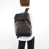 Coach Turner 30 Monogram Print Flap Drawstring Large Capacity Leather Backpack Men Backpack Brown Black C4135-QBDF5