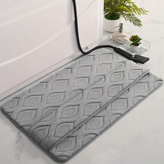 Yousheng Absorbent Bathroom Mat Fluffy Doormat Foot Drying Mat Slip Resistant Backing Floor Mat for Bathroom Shower Kitchen Laundry