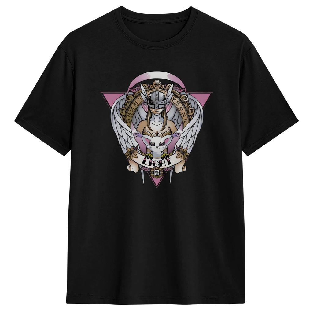 Angewomon T-Shirts Fashion Pure Cotton Tee Shirt Crew Neck Short Sleeve T Shirts Summer Tops