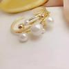 Fashionable Pearl Double Layer Hollow Bracelet for Women Girls Geometric Irregular Imitation Party Popular Jewelry Holiday Gift