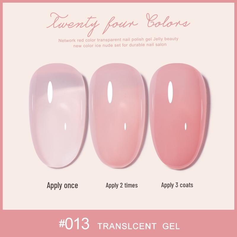Summer 2025 Ice Transparent Nude Nail Gel Polish - Popular Whitening Jelly Color Series