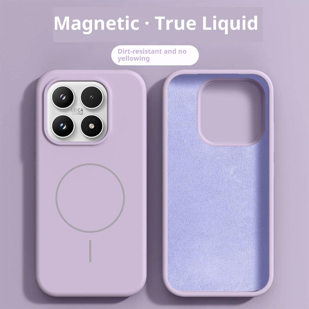 For Xiaomi 17 Magnetic Case Skin-Friendly Liquid Silicone + PC Phone Cover