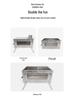 WT-star Stainless Steel Foldable Wood Stove for Outdoor Camping and Hiking