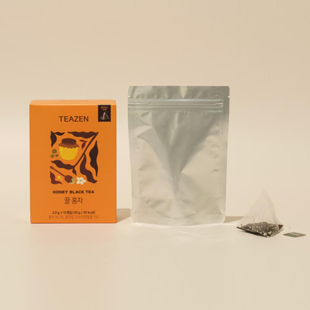 [TEAZEN] Honey Tea Triangle Tea Bag(Honey Black Tea, Honey Chamomile, Honey Apple)