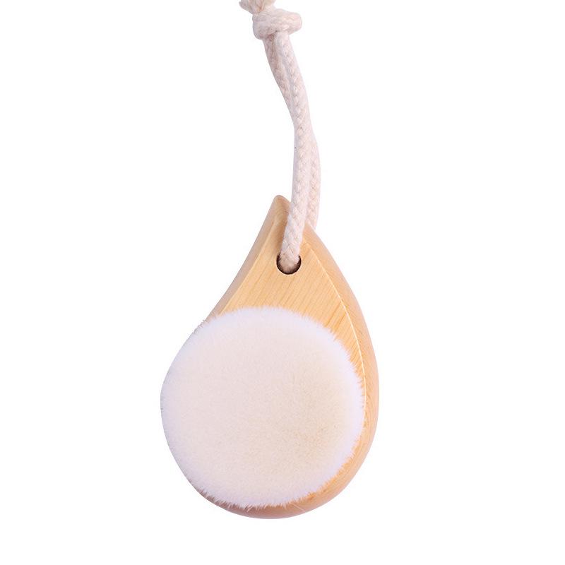 Manual Wooden Face Cleansing Brush with Soft Bristles for Makeup Removal and Deep Cleaning