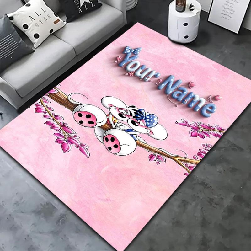Diddl Custom Name Carpet Rug for Living Room Bedroom Home Sofa Decoration,Kids play Non-slip Floor Mat