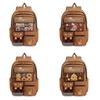Nylon Childrens Backpack Featuring Capybara Cartoon Pattern Classroom Bag School