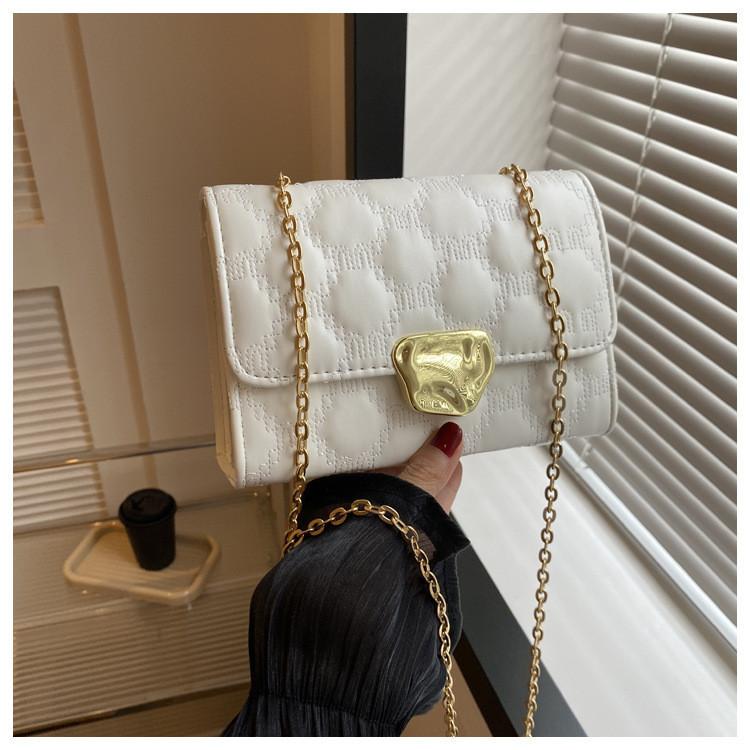 Simple Chain Korean Style Chic 2023 Autumn New Leisure Single Shoulder Diagonal Small Square Women's Bag