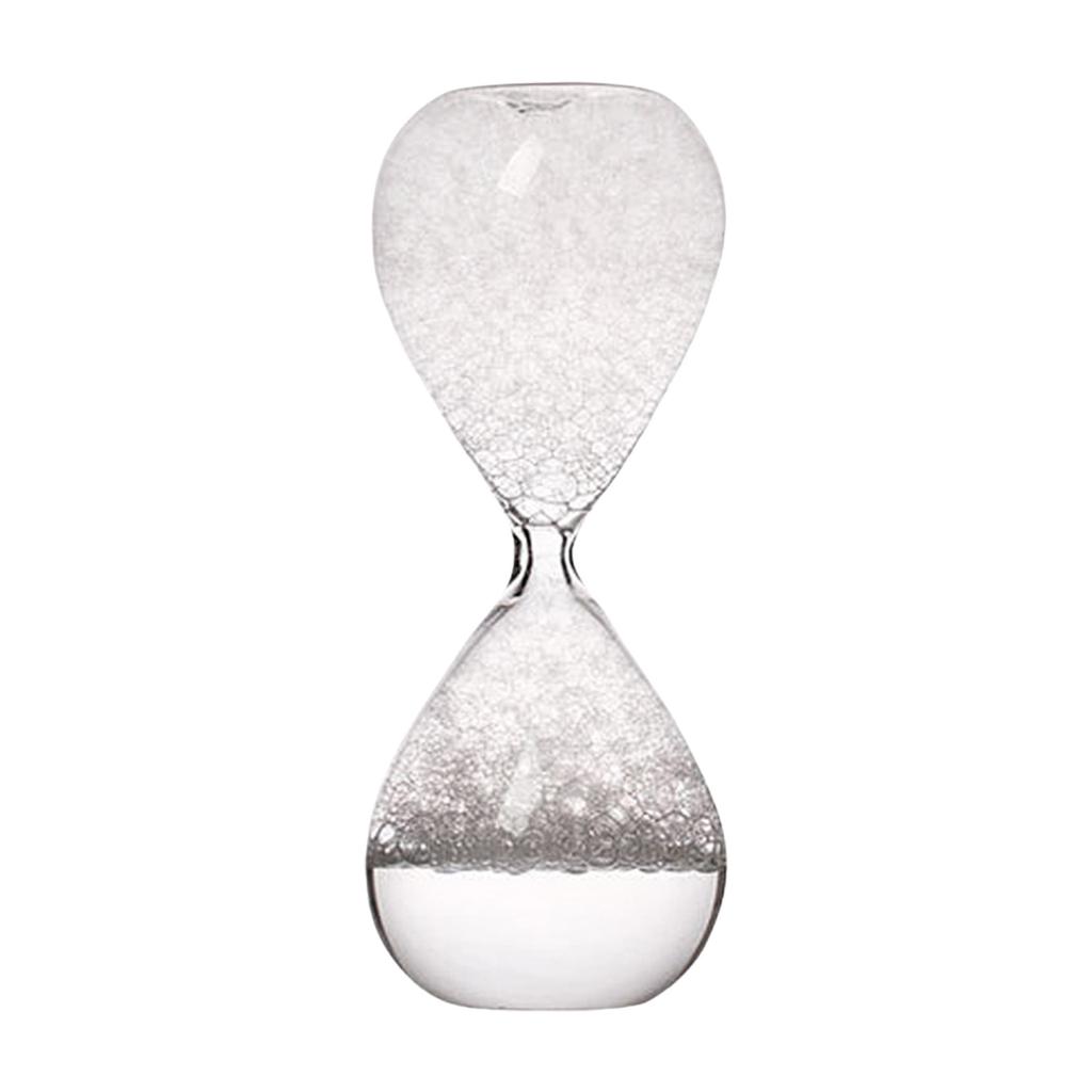 Elegante Glas-Sanduhr mit fließenden Blasen Nachtleuchtend Dekorative Zeituhr für Wohnzimmer