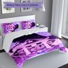 3pcs Genshin Impact pattern bedding set duvet cover set includes duvet cover &pillowcases, perfect all season bedroom decoration & gift