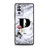 Letters Flower English Marble Phone Case For Xiaomi Redmi Note 14 13 5G 10 11 12 Pro Plus 4G 14C 13C 12C 10C Black Cover