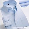 Men's White Long Sleeve Professional Business Shirt with Optional Short Sleeve and Tie