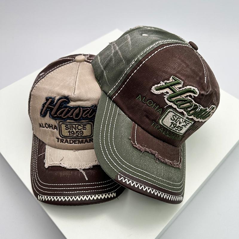 Washing For Men And Women Baseball Caps Cotton Snapback Hats Embroidery Latest All-Match Fashion Letter Print Leisure Distressed Korean Style