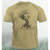 Fashionable New Forest Tree Pattern Men's Printed T-shirt Street Fashion Harajuku Round Neck Large Comfortable Short Sleeve