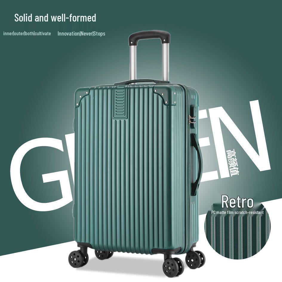 

Корейский студенческий багаж большой вместимости с кодовым замком, кожаным дизайном, универсальными колесами и телескопической ручкой 20 inch