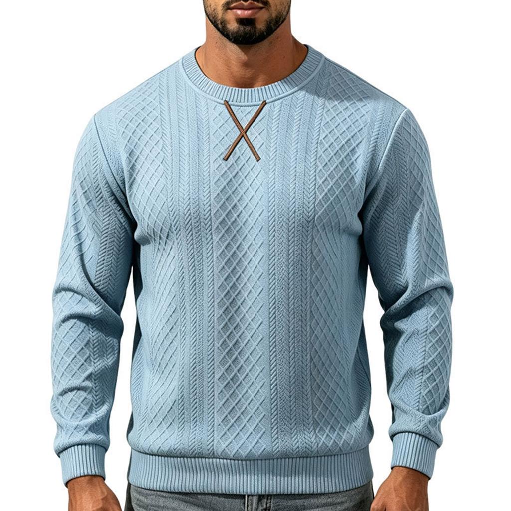 Men's Fall Winter Crewneck Long Sleeve Sweatshirt Casual Pullover Top