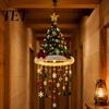 Kreative Weihnachtsbaum-Anhänger Weihnachts-Hängeornament mit LED-Lichtern, Beleuchteter Sternen-Topper, Leuchtende Dekorative Schneeflocken-Anhänger