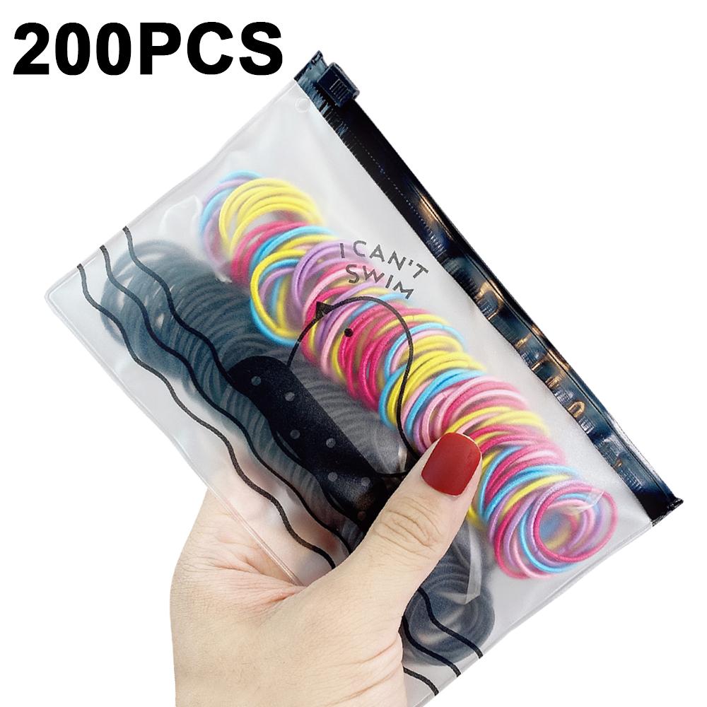 

Набір 200/300/500 шт. Високоякісні еластичні нейлонові гумки для волосся для дівчаток. Різнокольорові гумки. Дитячі аксесуари для волосся. Головний убір.