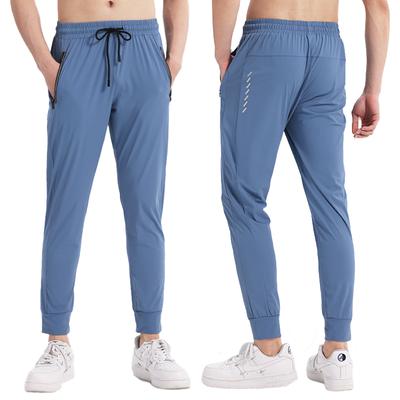 Men's Marathon Athletics Training Breathable Trousers Thin Loose Men Pants with Pockets Gym Exercise Clothing Elasticity Legging