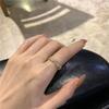 Double-Layer Cross Zircon Ring For Women Gold Silver Adjustable Finger Rings Bling Korean Elegant Jewelry Gift