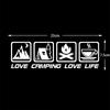 Love Camping, Love Life. Car Sticker Decoration Waterproof For Window And Bumper Stickers Of Cars, Trucks And Motorcycles