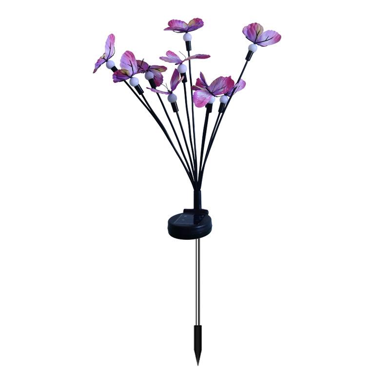Solar LED Butterfly Firefly Light Outdoor Simulation Butterfly Lawn Lamp Garden Waterproof Landscape For Home Christmas Decor