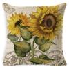 Harvest Thanksgiving Sunflower Pillow Cover Sofa Waist Support Cushion Pillow Plant Car Back Cushion Linen Material
