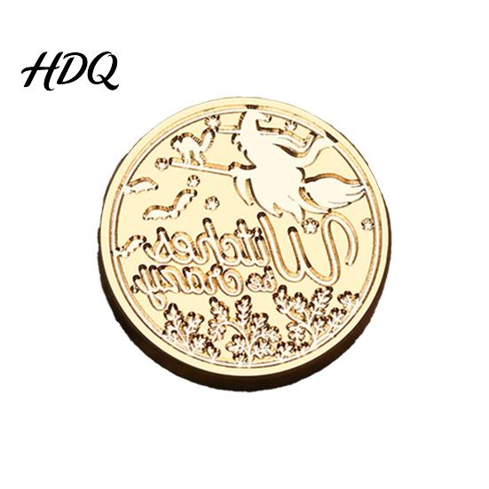 Creative Gift Packaging Halloween Themed Brass Wax Seal Stamp Head Pumpkin Ghost Witch Bat Engraved Head Replacement Sealing for Envelope Journal