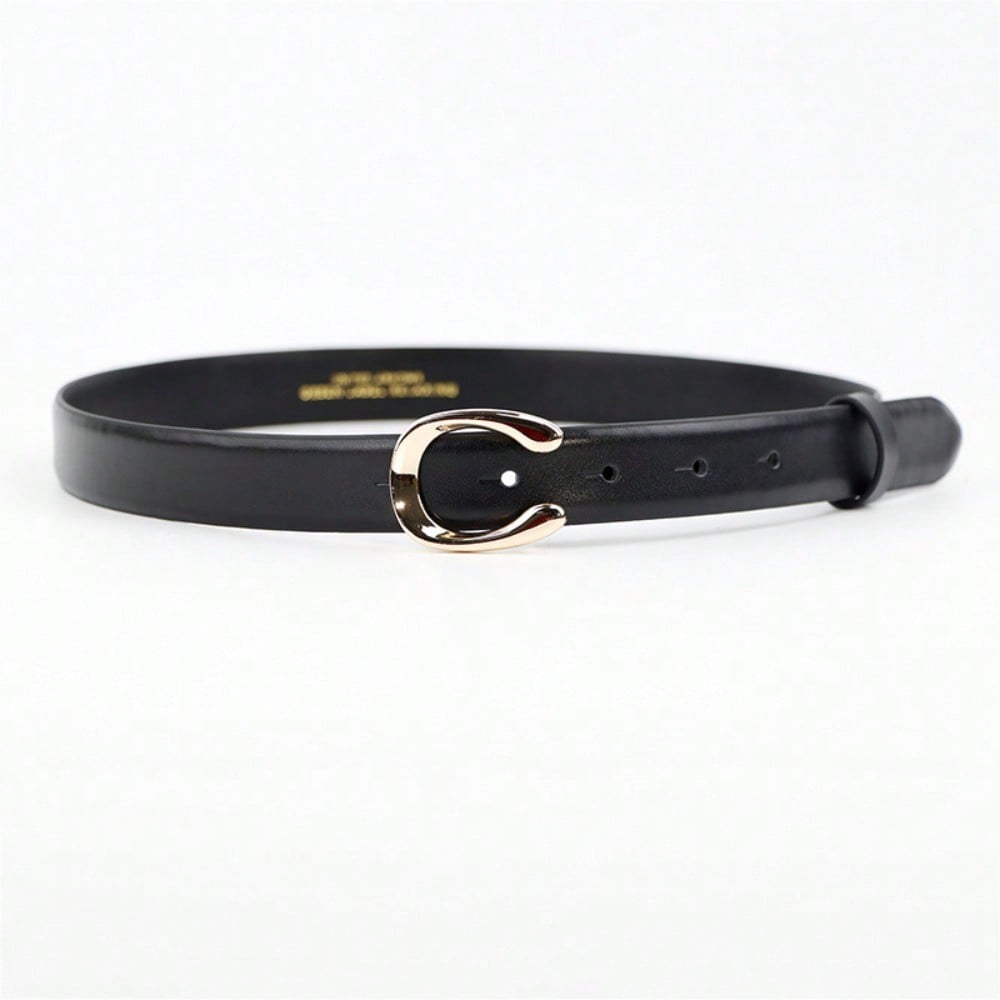 Belt For Women, Light Luxury And Sophisticated C-Button Versatile Belt Decorated With Suit Denim