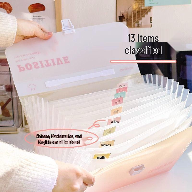 

Градиентная папка-гармошка: Многослойная студенческая сумка для документов большой вместимости для хранения документов и контрольных работ.