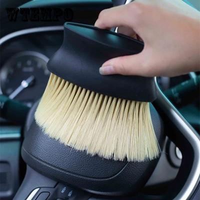 Yellow Soft Brush Car Interior Details Brush Air Conditioning Outlet Cleaning Gap Brush Computer Keyboard Cleaning