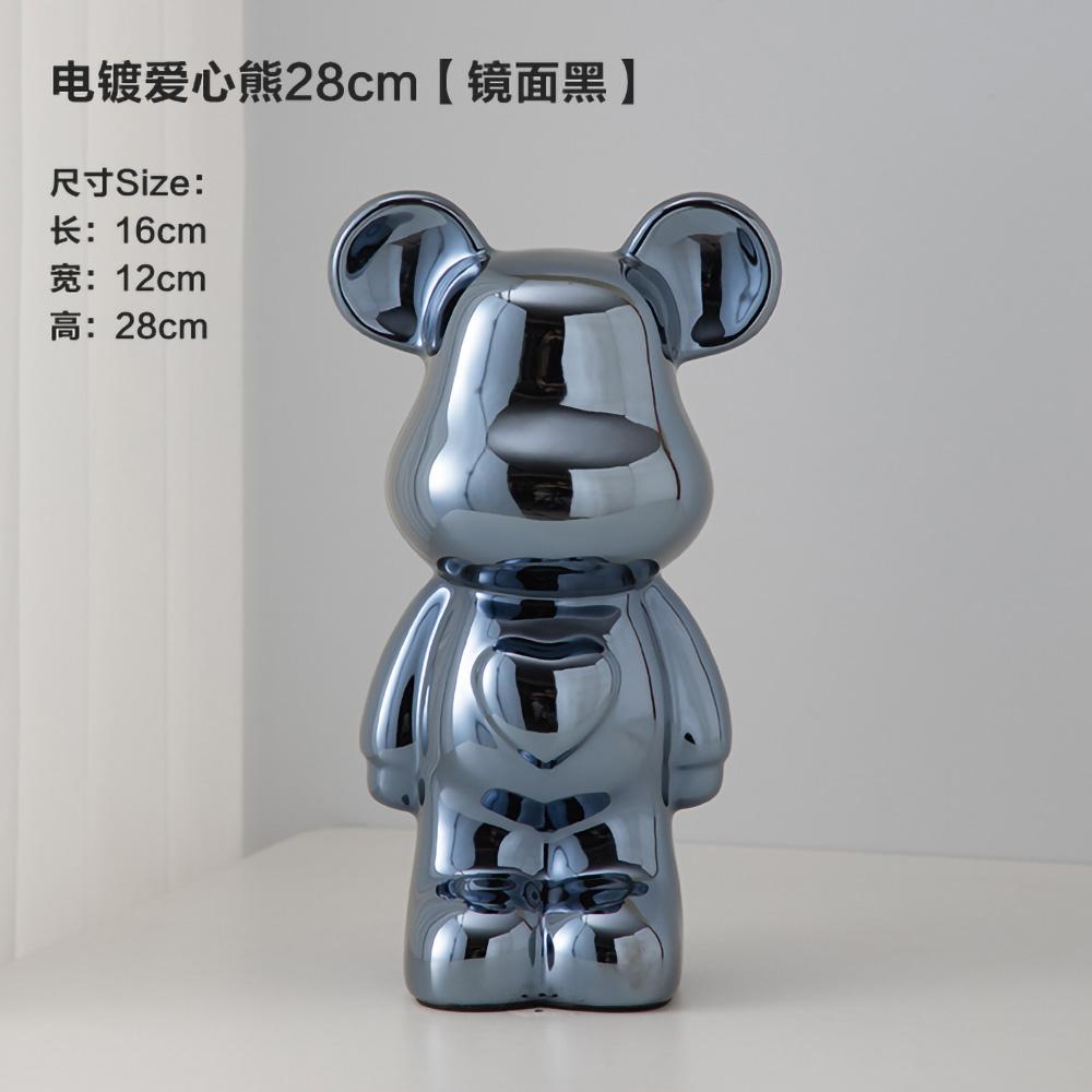 18-28CM European Electroplating Ceramic Care Bear Doll Ornament Home Desktop Living Room Decoration Ornament Decorative Figurine