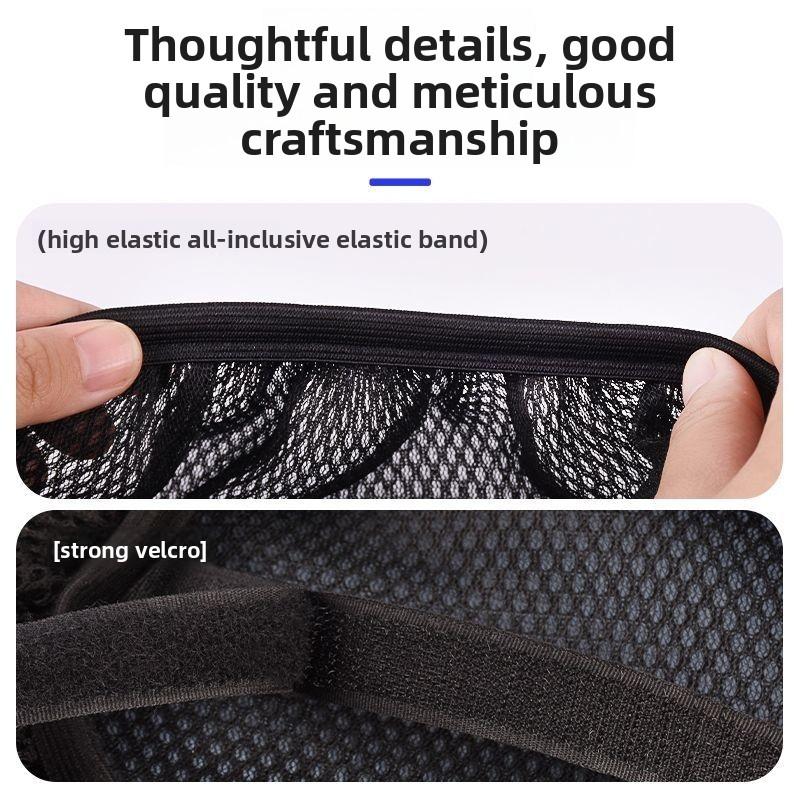 Universal motorcycle seat cover, quick-drying, heat-insulating, sun-protective, anti-slip, wear-resistant seat cover net sleeve