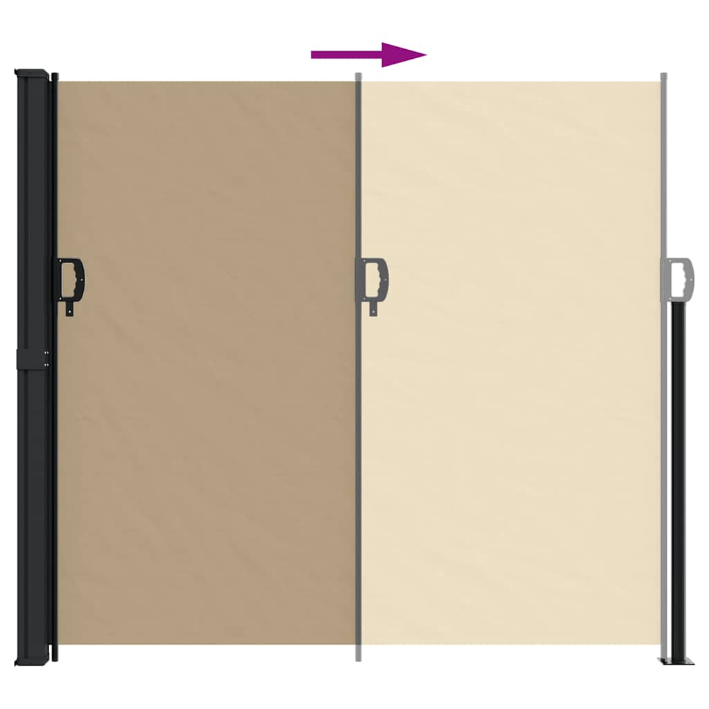 Retractable Side Awning Beige 180 x 300 cm