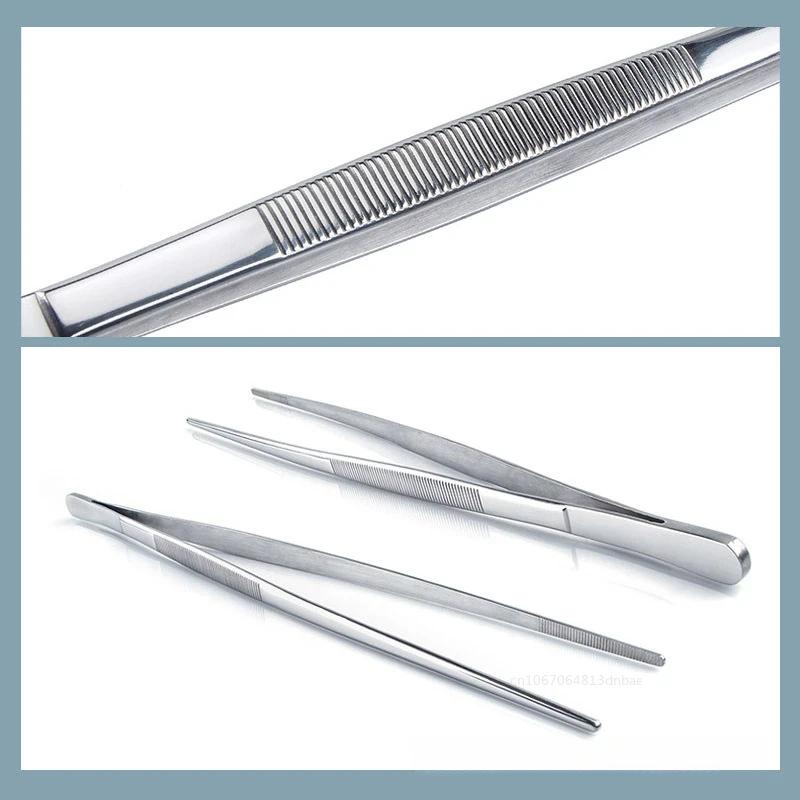 12palcové kuchyňské kleště Nerezová kulinární přesná pinzeta Kuchařské kleště na grilování Kleště na jídlo se zahuštěným denním upínáním